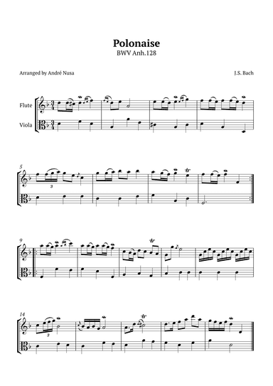 Polonaise BWV anh.128 (arr. André Nusa)