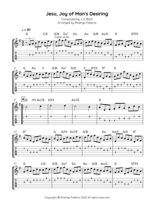 Jesu, Joy of Man's Desiring (arr. Rodrigo Faleiros)