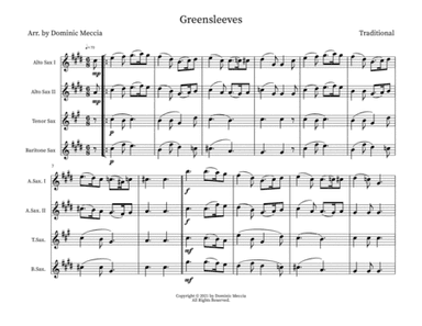 Greensleeves (arr. Dominic Meccia)