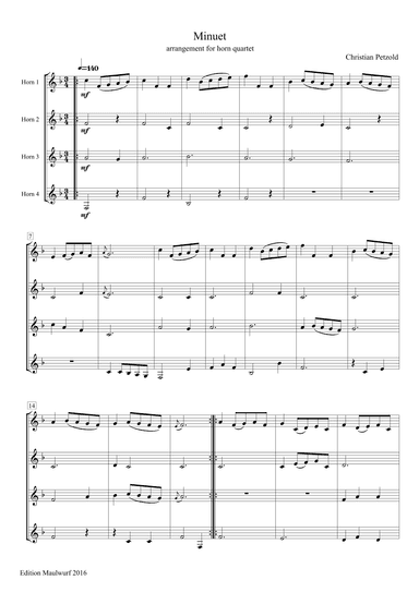 Minuet (arr. Edition Maulwurf)