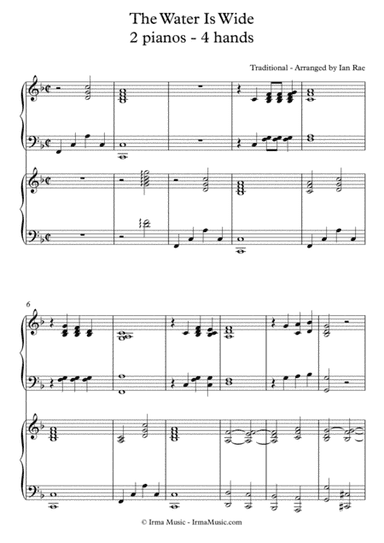 The Water Is Wide - 2 Pianos 4 Hands (arr. Ian Rae)