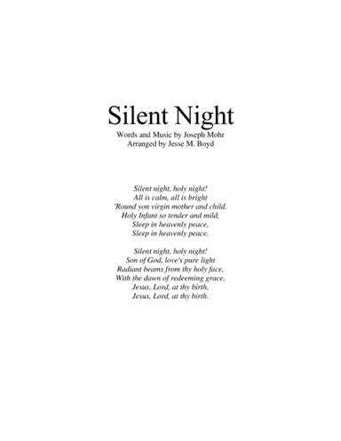 Silent Night (arr. Jesse Boyd)