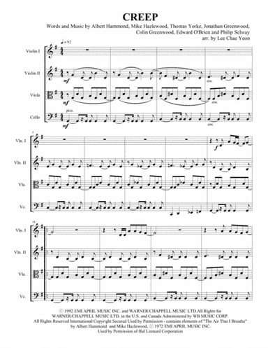 Creep (arr. Lee Chae Yeon)