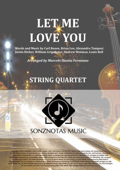 Let Me Love You (arr. Marcelo Onetta Fermiano)