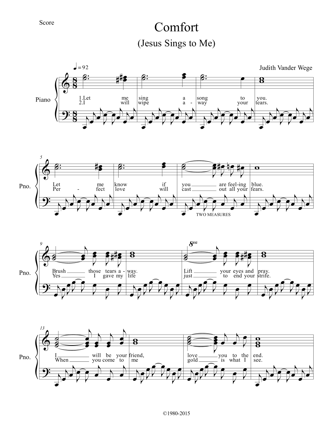 Comfort (Jesus Sings to Me)