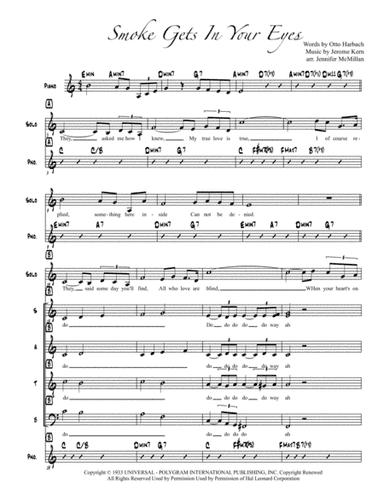 Smoke Gets In Your Eyes (arr. Jennifer McMillan)