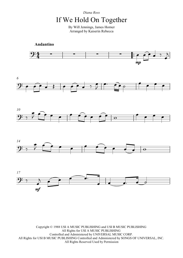 If We Hold On Together (arr. Kaiserin Rebecca)