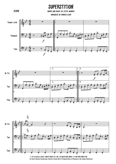 Superstition (arr. Darren Lloyd)