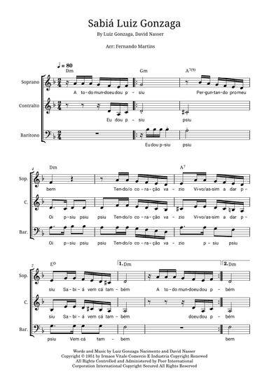 Sabia (arr. Fernando Martins)