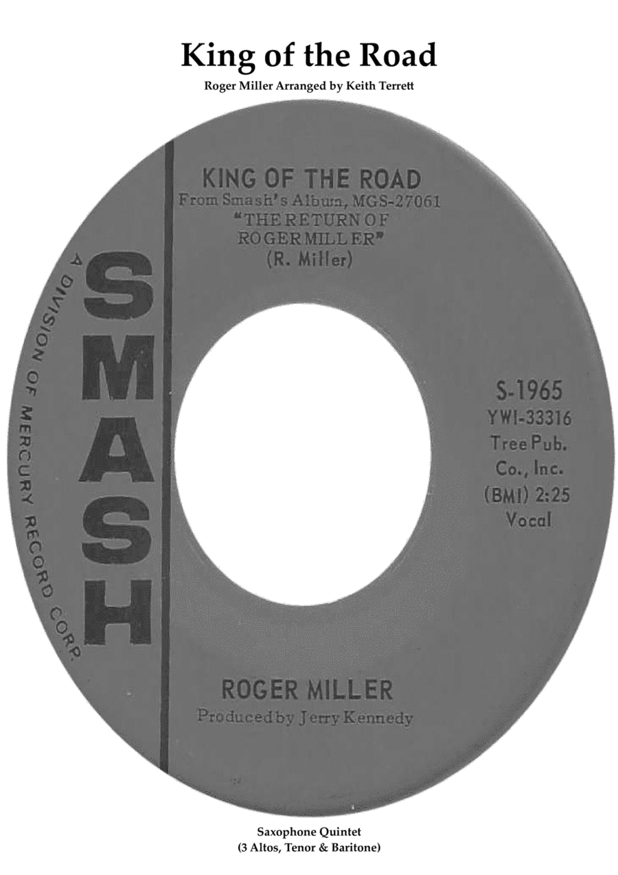 King Of The Road (arr. Keith Terrett)