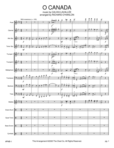 O Canada - for Marching Band (arr. Richard O'Hanlon)