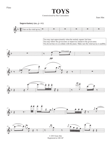 Toys for flute and piano-flute part