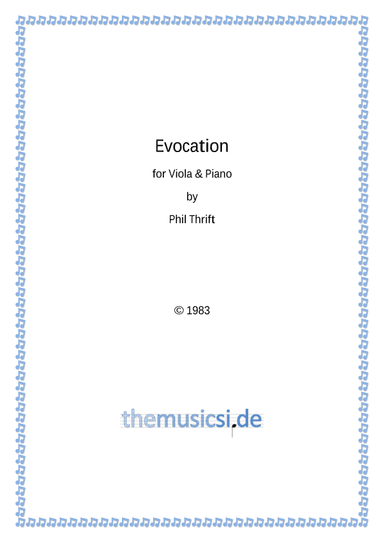 Evocation for Viola & Piano