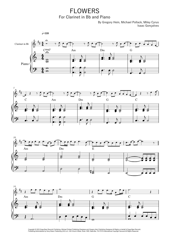 Flowers (arr. Isaac Gonçalves)