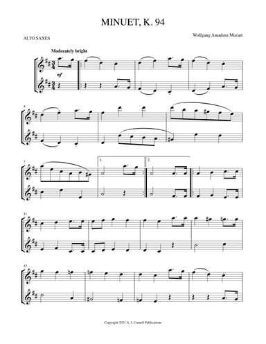 Minuet, K. 94 (arr. Mark Phillips)