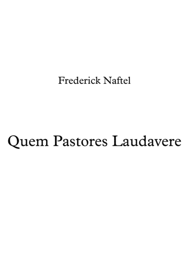 Quem Pastores Laudavere