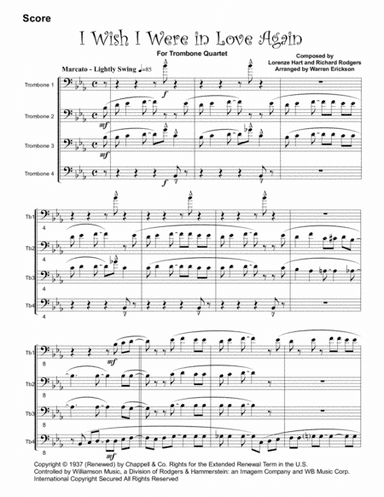 I Wish I Were In Love Again (arr. Warren Erickson)