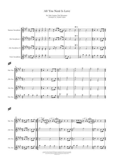 All You Need Is Love (arr. Amauri Lopes)