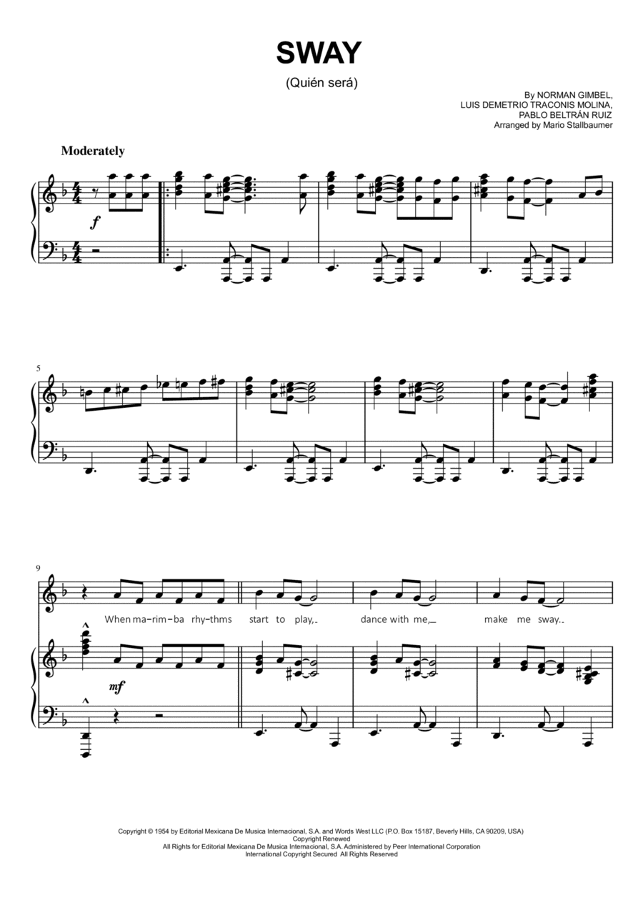 Sway (quien Sera) (arr. Mario Stallbaumer)