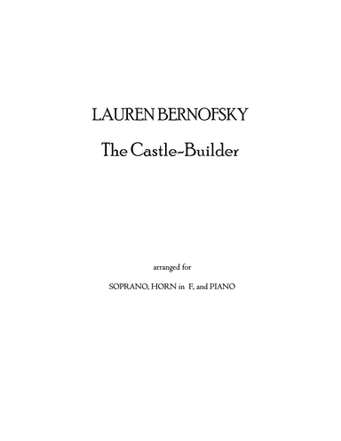 THE CASTLE-BUILDER (high voice) - score and horn part