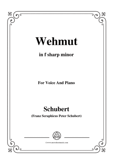 Schubert-Wehmut,Op.22 No.2,in f sharp minor,for Voice&Piano (arr. MSM)