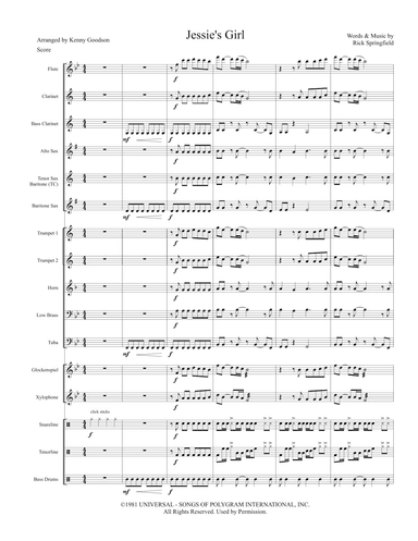 Jessie's Girl (arr. Kenny Goodson)