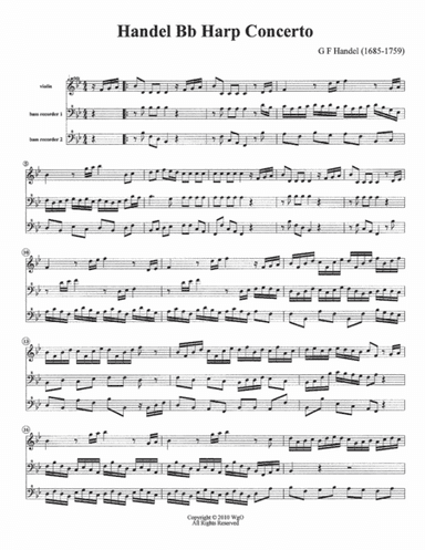 Handel Harp Concerto Mvt 1 (arr. WG Ouimette)
