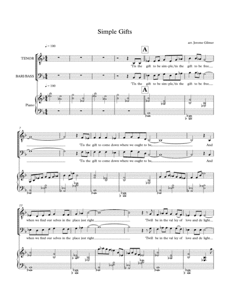 Simple Gifts (arr. Jerome Gilmer)