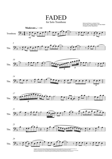 Faded (arr. Ellen Macpherson)