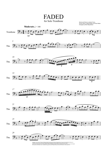 Faded (arr. Ellen Macpherson)