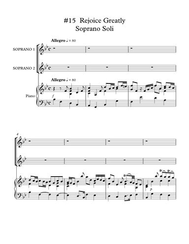 Rejoice Greatly from The Messiah (arr. Joy Simons)