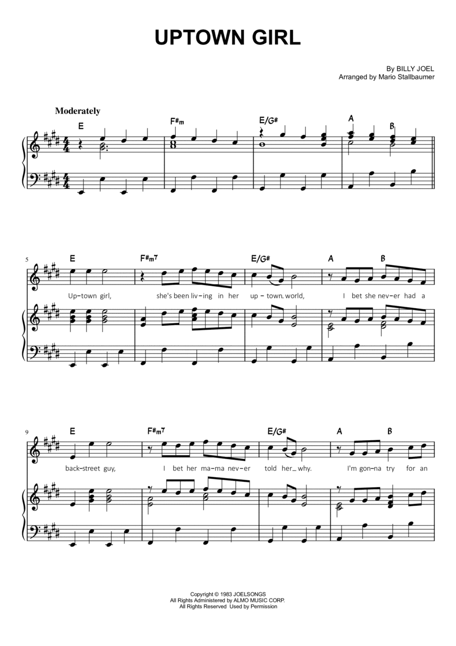 Uptown Girl (arr. Mario Stallbaumer)