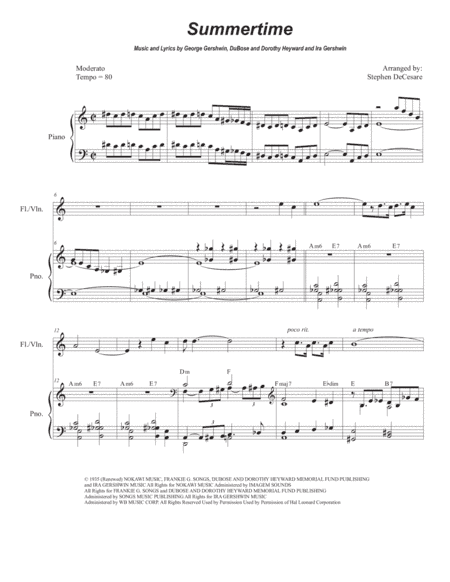 Summertime (arr. Stephen DeCesare)