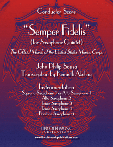 March - Semper Fidelis (for Saxophone Quintet SATTB or AATTB) (arr. Kenneth Abeling)