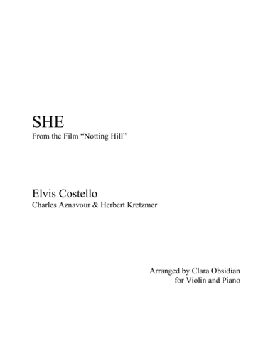 She (arr. Clara Obsidian)