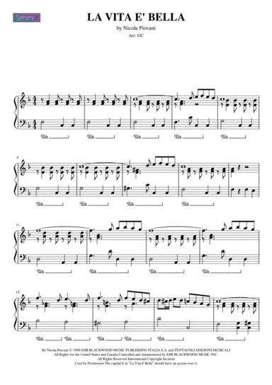 Life Is Beautiful (la Vita E Bella) (arr. GC)