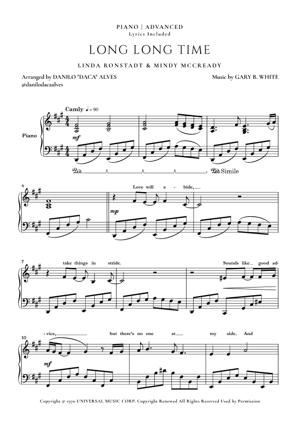 Long Long Time (arr. Danilo "Daca" Alves)