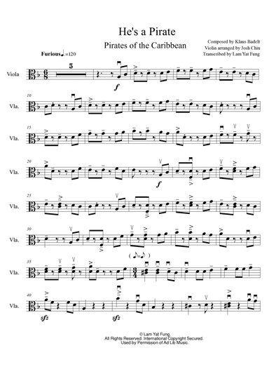 He's A Pirate (arr. Lam Yat Fung)