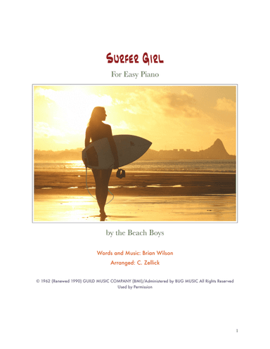 Surfer Girl (arr. Challena Zellick)