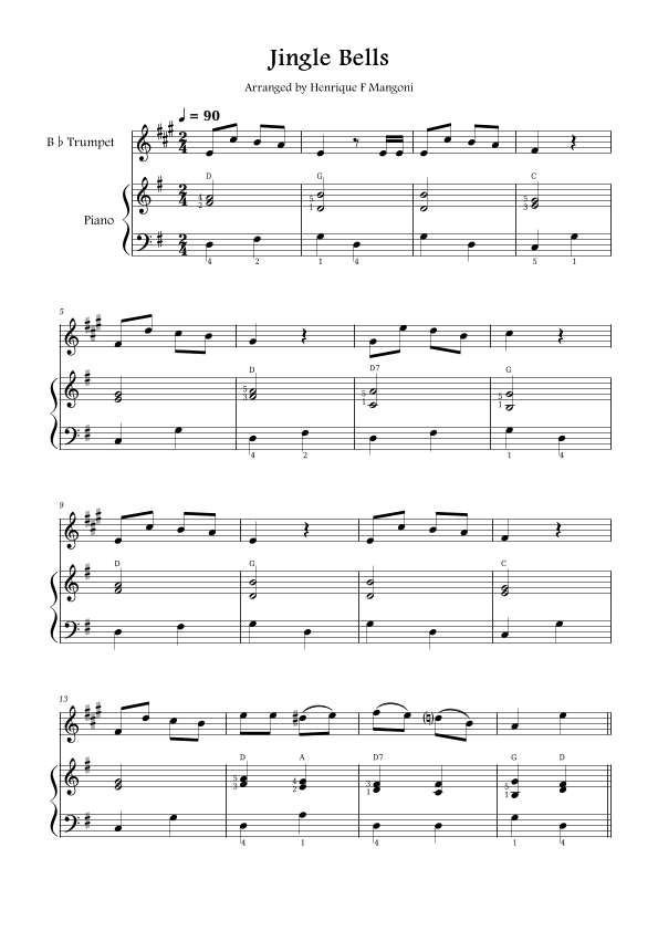 Jingle Bells (arr. Henrique F Mangoni)