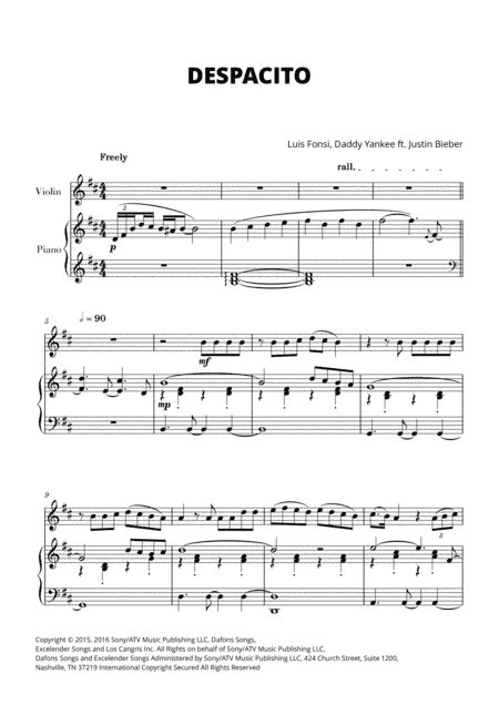 Despacito (arr. Cadenza Editions)