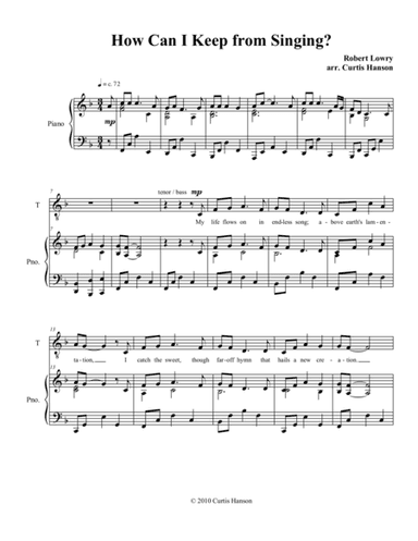 How Can I Keep from Singing? (SATB) (arr. Curtis Hanson)