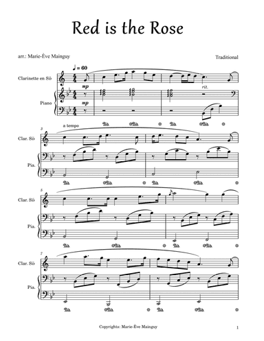 Red Is the Rose (arr. Marie-Ève Mainguy)