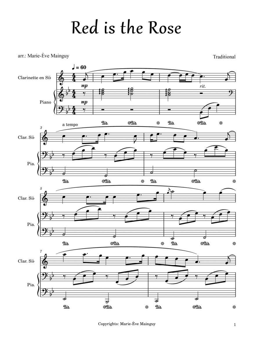 Red Is the Rose (arr. Marie-Ève Mainguy)