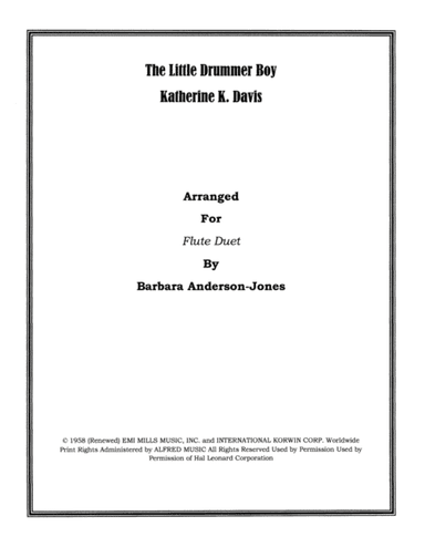 The Little Drummer Boy (arr. Barbara Anderson-Jones)