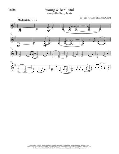 Young And Beautiful (arr. Sherry Lewis)
