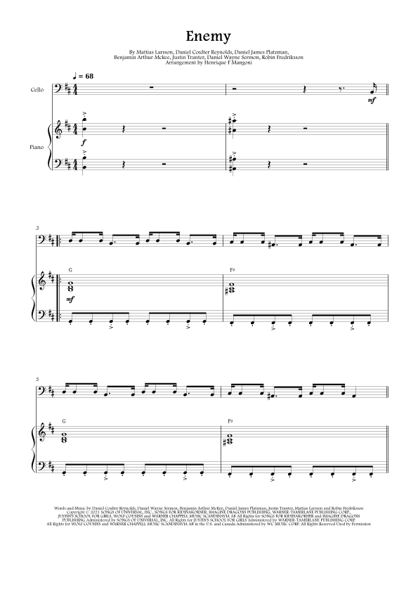 Enemy (arr. Henrique F Mangoni)