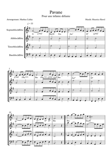 Pavane Pour Une Infante Defunte (arr. Markus Daniel)