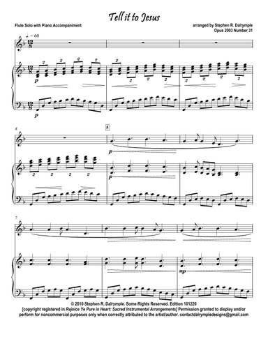 Tell it to Jesus (arr. Stephen R Dalrymple (Dalrymple Designs))