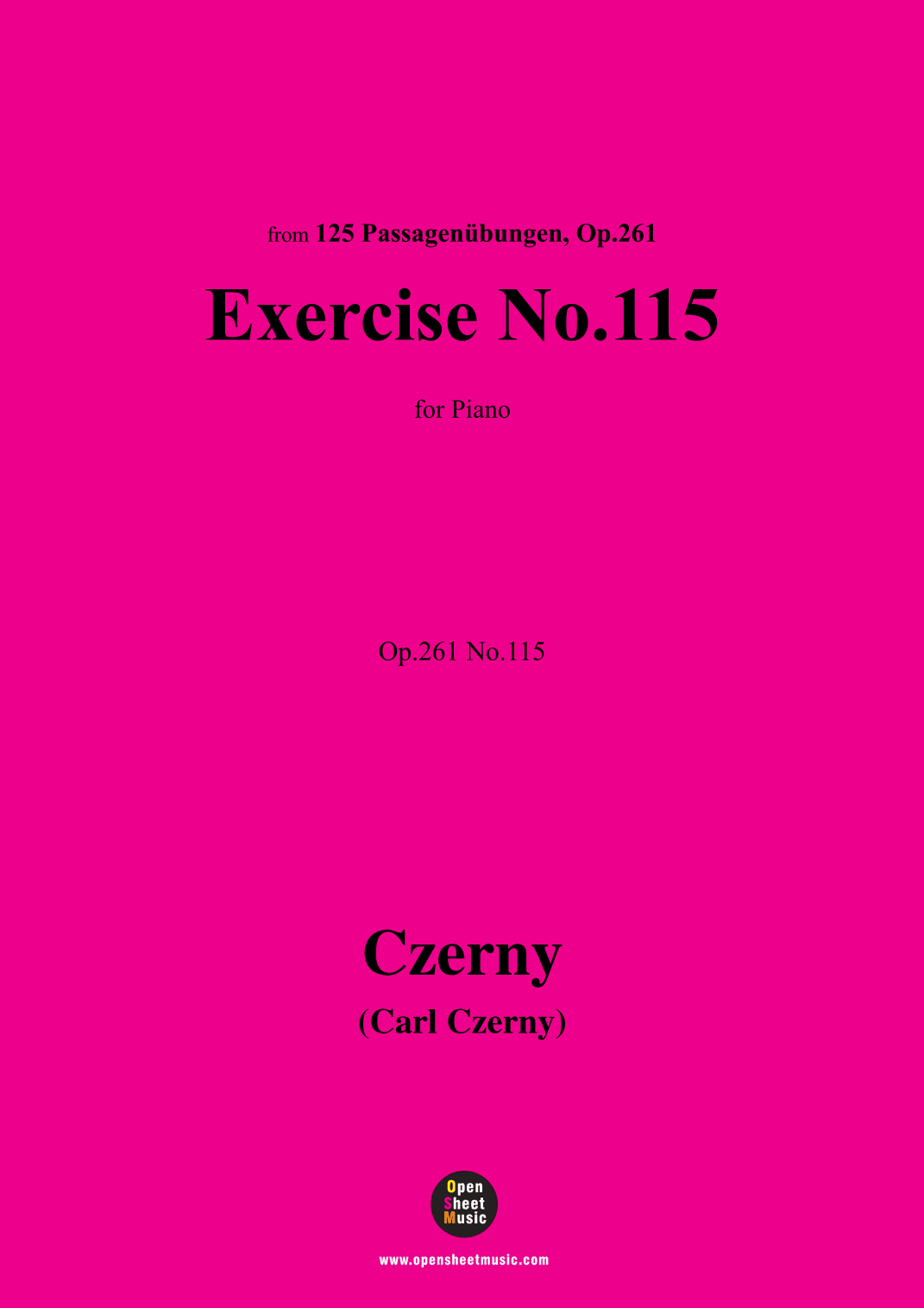 C. Czerny-Exercise No.115,Op.261 No.115 (arr. OSM Press)